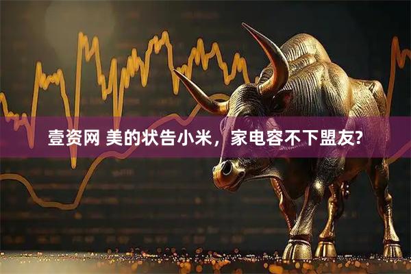 壹资网 美的状告小米，家电容不下盟友?